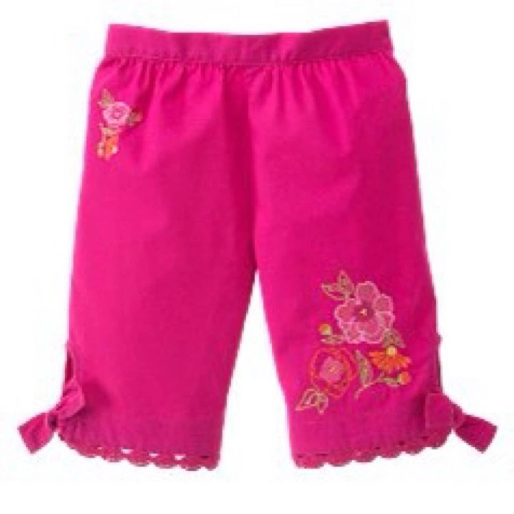 Gymboree Girls Capris Pink Summer Bouquet 0-3 Months